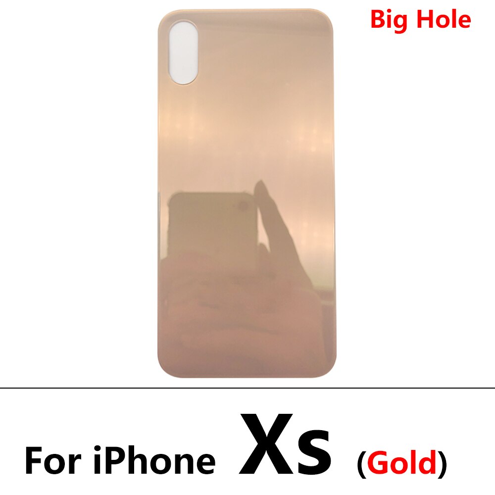 Custodia per Cover posteriore in vetro di ricambio per foro grande per Iphone X XS Max: For iphone XS Gold