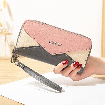 Women Wallet Long Female Card Holder PU Wallet Coin Purses Girls Leather Wallet Envelope: 17