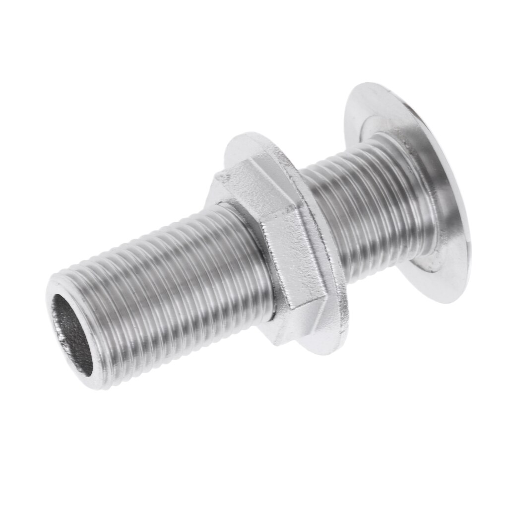 Boat Thru Hull Fitting Drain Straight Threaded Connector Pump Plumbing Hose Water Sports Canoeing Kayaking