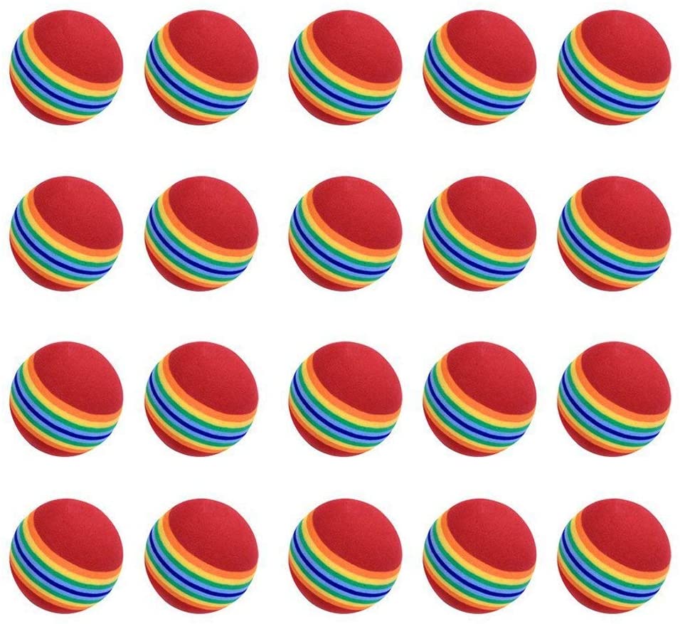 20 st svamp golfboll golf träning mjuka bollar träningsboll: Röd