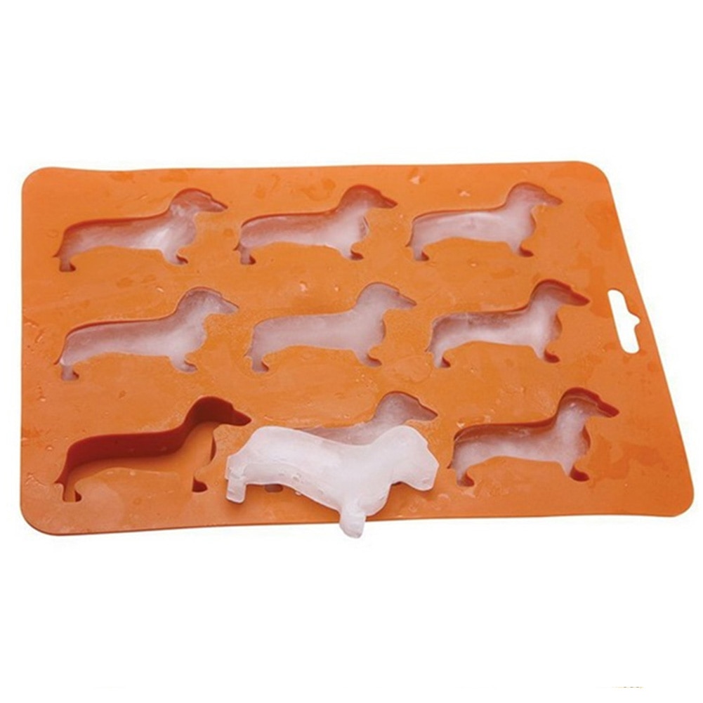 Food Grade Kitchen Utensils Thickening Dog Shaped Dachshund For Candy Making Ice Cube Tray Bar Mold DIY Silicone Accessories