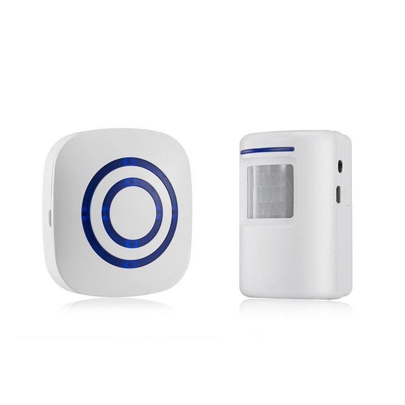 Timbre de puerta, Detector de Sensor de movimiento inalámbrico para puerta de negocios, timbre inteligente para visitante, alarma para la entrada con 1 enchufe en Rece