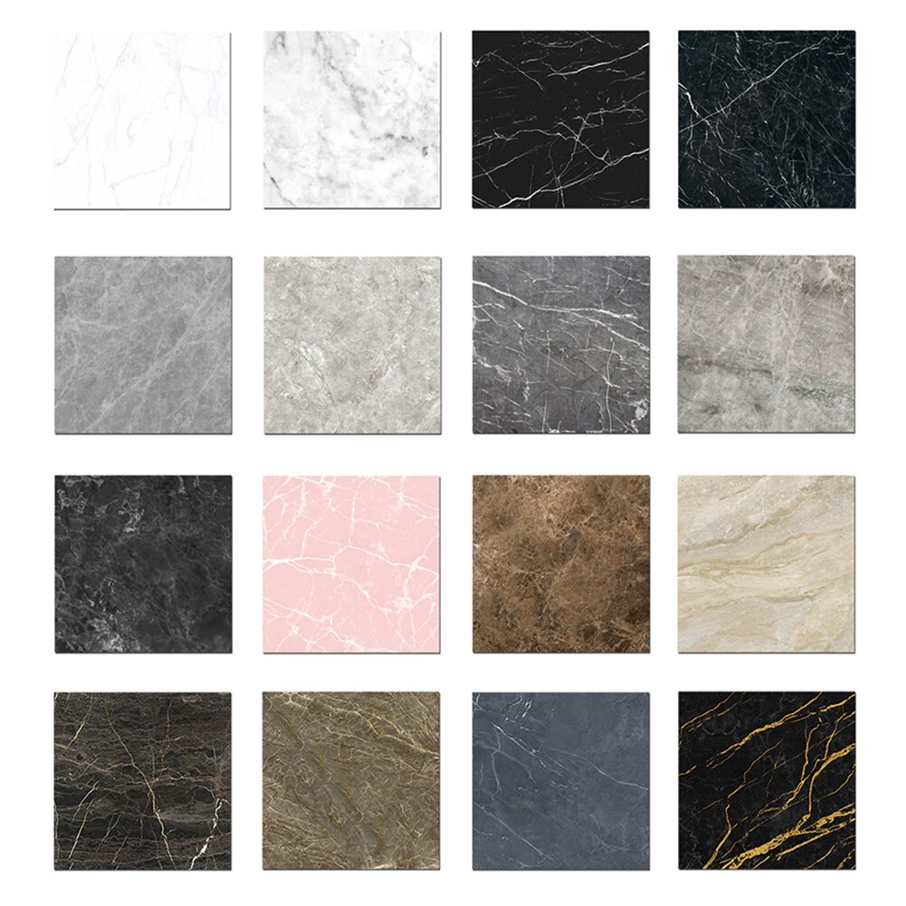 4pcs Imitation Marble PVC Wall Floor Stickers Adhesive Waterproof Kitchen Decals DIY Kitchen Bathroom Home Wall Sticker