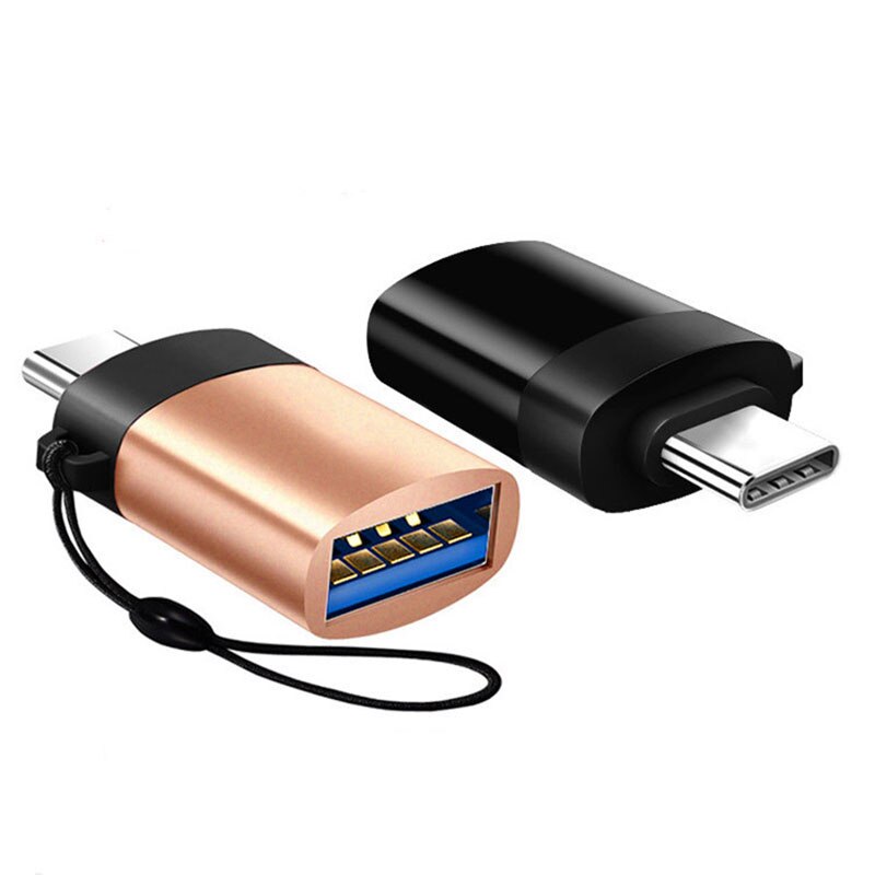 Otg adapter usb 3.1 type c hann til usb 3.0 hun datakonverter til ipad ios huawei type c enhet med tau: 6 tilfeldig farge 1pc