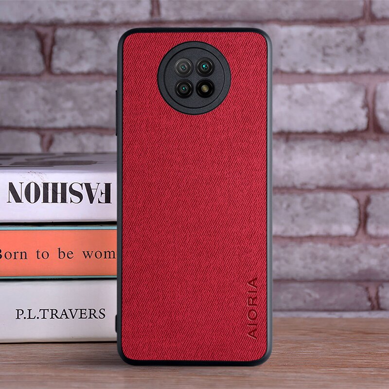 Funda de lujo para Xiaomi Redmi Note 9T, funda de piel suave y dura para teléfono xiaomi redmi note 9t: red