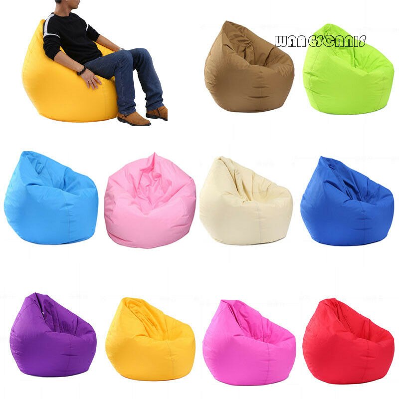 Large Bean Bag Gamer Beanbag Adult Outdoor Gaming Garden Big Arm Chair Unfilled Lounge Home Soft Lazy Cozy Single Sofa Cover