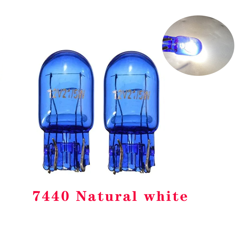 1/4/10pcs T20 7440 7443 WY21W W21W Halogen Bulbs 7443 W21/5W T20 Super Bright Backup Reversing Light For Car Signal Lamp 12V: WHITE / 3000K