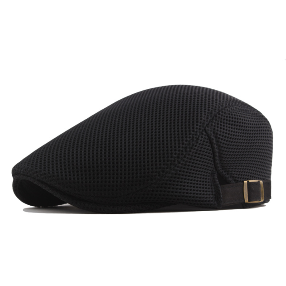 Beret Golf Cap Women Men Outdoor Golf Cap Sweat-absorbing Adjustable Mesh Sport Baseball Cap Tourist Hat Golf Hat Unisex: black