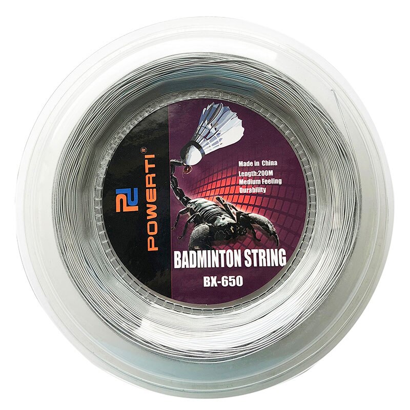 Corda per racchetta da Badminton da 2 pezzi 200M bobine da Badminton linea di allenamento per macchina da allenamento 0.72mm rete da Badminton: gray