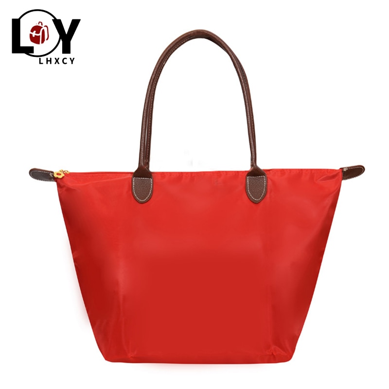 Women's Light Beach Tote Handbags Casual One Shoulder Messenger Solid Color Bag Large Capacity Dumpling With Zipper Shopping Bag