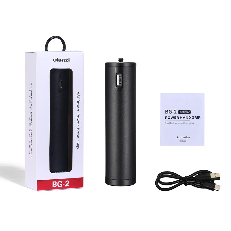 Ulanzi BG -3/BG-2 is suitable for the SLR micro single mobile outdoor sports cameras mobile charging treasure of the handle: Sliver