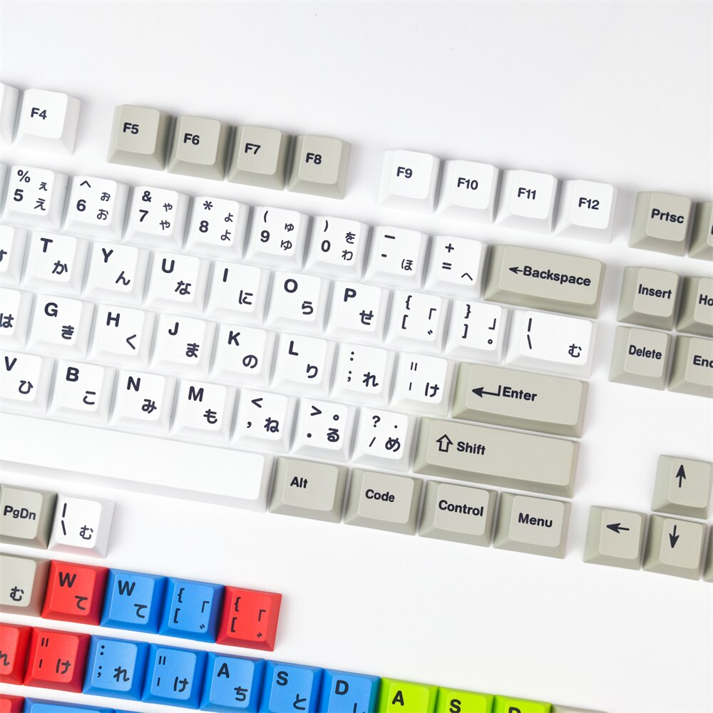 Japanese Minimalist Keycaps PBT Cherry Profile DYE Sublimation Keys For MX HHKB 60% 65% Mechanical Keyboard With 1.75u Shift