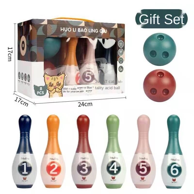 drinnen freundlicher Bowling Sportspielzeug Eltern-Art Interaktive Spiele Jungen Mädchen draussen Sportspiel Spielzeug Für freundlicher Mit Paket