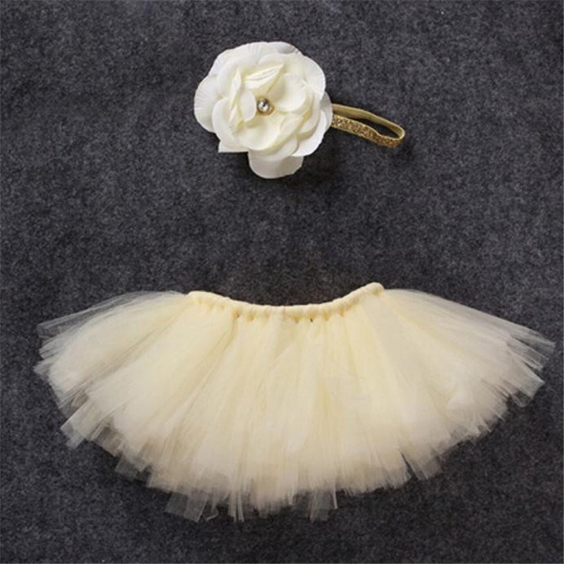 TELOTUNY baby tulle skirt + Headband newborn photography props C0418