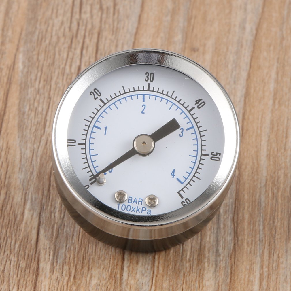 1/8" NPT Threads Mini Pressure Gauge Air Compressor Hydraulic Gauge Manometer Pressure Tester 0-60PSI Back Mount 1.5" Dial Plate