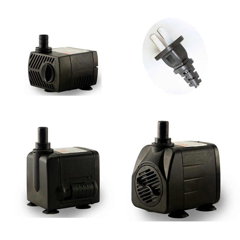 AC 220V 4type US Plug Submersible Water Pump Aquarium Fountain Air Fish Pond Tank 1pcs