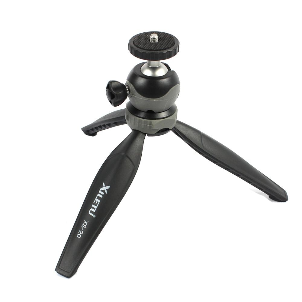 XILETU Mini Statief Desktop kleine Telefoon Stand Tafelblad Statief XS-20 voor Vlog DSLR Camera Smartphone met Afneembare Ball hoofd