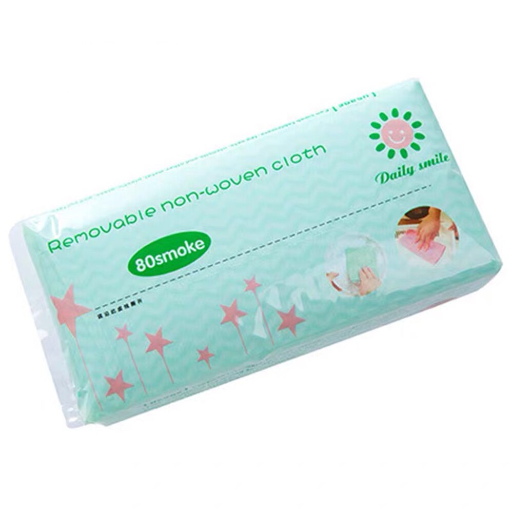 Kitchen Disposable Cleaning Cloth Multi-Purpose Cloth Scouring Pad Kitchen Cleaning Non-Woven Fabric Kitchen Cleaning Cloth D30: Green / 1 Pack