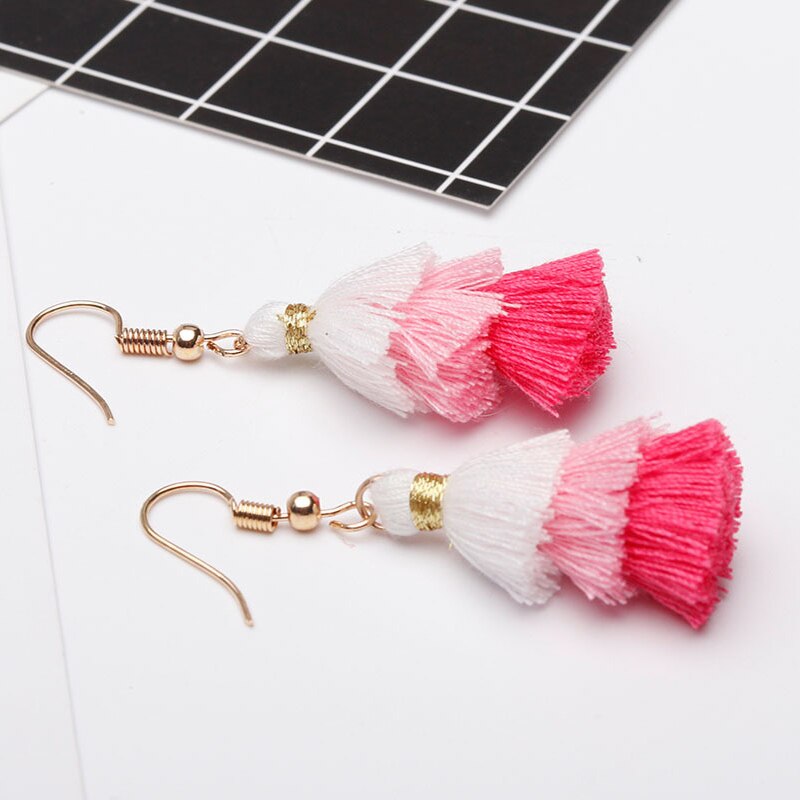 6pcs/lot 35mm three layers Overlapping tassels silk fringe sewing tassel decorative key tassels for curtain home decoration