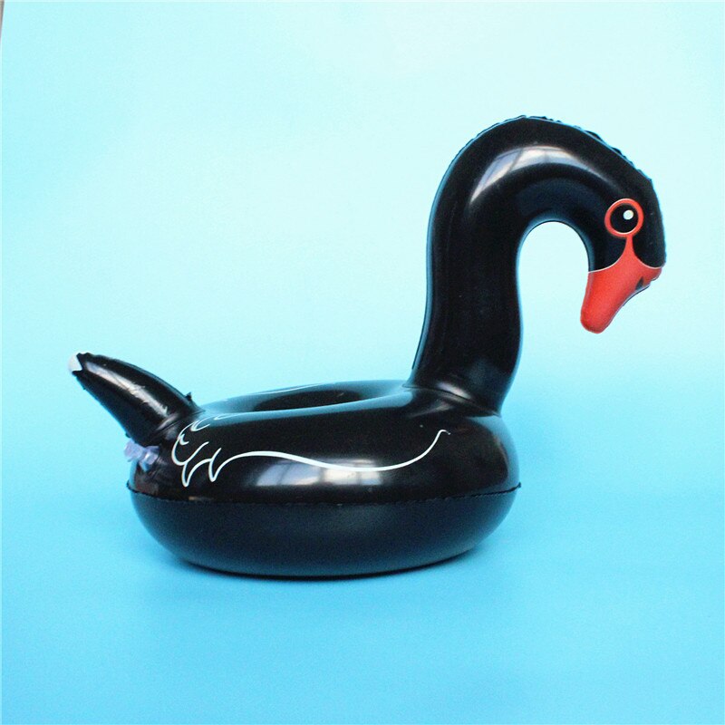 Starmax – porte-gobelet gonflable en forme de crabe, porte-boisson, flotteur de piscine, refroidisseur de bière, jouet de piscine, sous-verres flottants: swan black