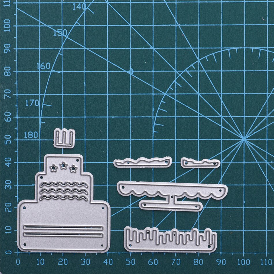 YaMinSanNiO Kuchen Stirbt Glücklich Geburtstag Metall Schneiden Stirbt Scrapbooking Dekorative Präge bilden Handwerk Schablone Stanzen Vorlagen: Ursprünglich Titel