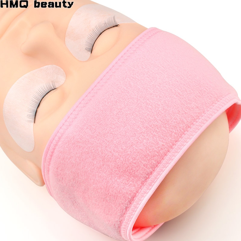 Ögonfransförlängning spa ansikts pannband smink wrap huvud frotté pannband stretch handduk med magic paste makeup hårband