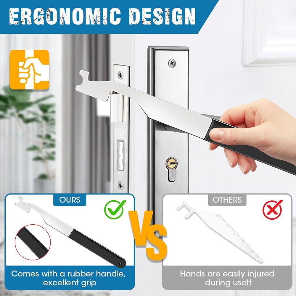 Firefighter Tool Spring Steel Firefighting Tool with Rubber Handle Multi Purpose Leverage Tool for Firefighters Pry Opening Tool