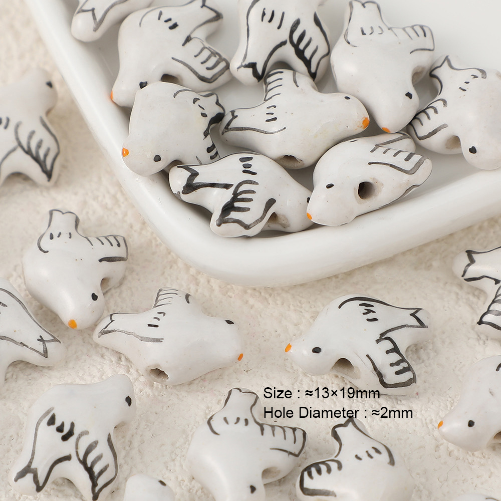 Meibeads 5 Stks/partij Keramische Dieren Kralen Multi Color Losse Spacer Kralen Voor Sieraden Maken Diy Armband Ketting Accessoires: Goud