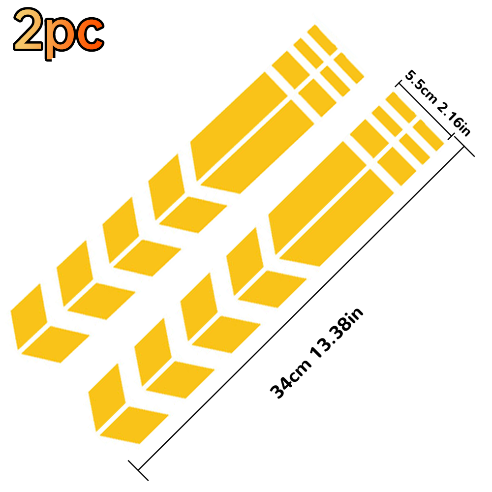 Adesivo moto universale con frecce, pasta Flash, impermeabile, resistente all'olio, adesivo riflettente, nastro moto, adesivo: Oro