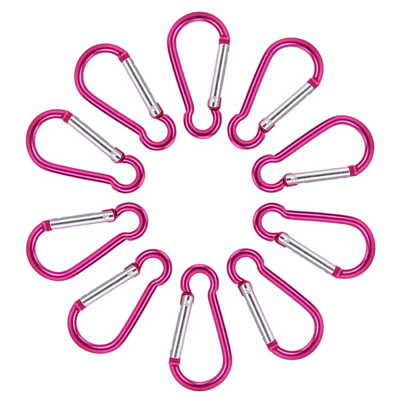 10Pcs Aluminium Carabiner D-Ring Sleutelhanger Clip Sleutelhanger Wandelen Kamp Bergbeklimmen Haak Klimmen Accessoires