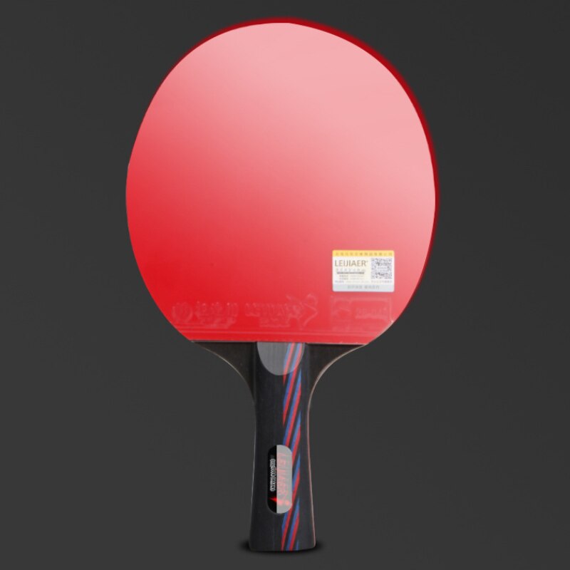 Table Tennis Racket Bat Carbon Ping Pong Paddle Set Short Long Handle With Double Face Pimples In With Bag -40