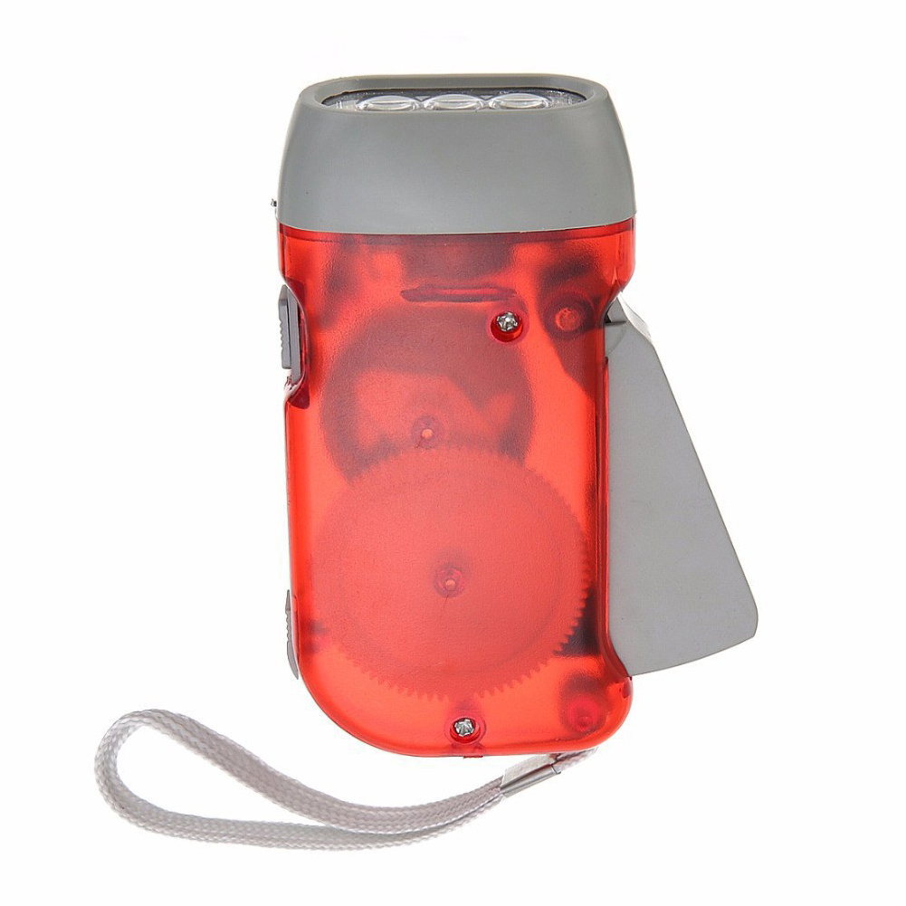 LED main pressage Dynamo lampe de poche manivelle puissance liquidation lampe de poche torche lumière main presse Camping lampe pour d'urgence
