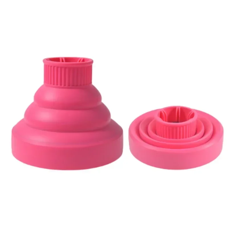 Silicone Hair Styling Tools Suitable Universal Hair Curl Diffuser Cover Diffuser Disk Hairdryer Curly Drying Blower: Rose Red
