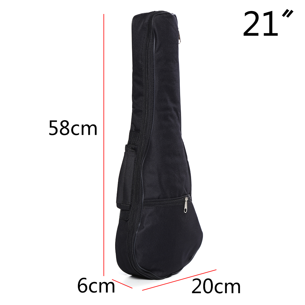 21 "gitaar Tas Zwart Soft Case Verstelbare Schouderbanden Gitaar Draagtassen Nylon Oxford Ukulele Waterdichte Gitaar Cover Gig tas