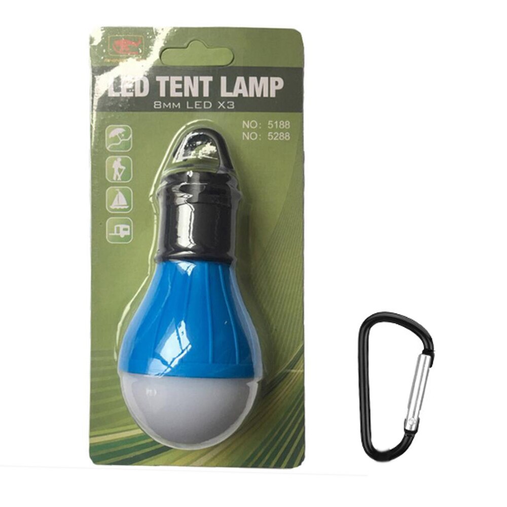 De emergencia portátil de luz para tienda aire libre Camping luz bombilla colgando lámpara de Camping linterna bombilla luz de trabajo Camping luz LED: Blue(Hook)