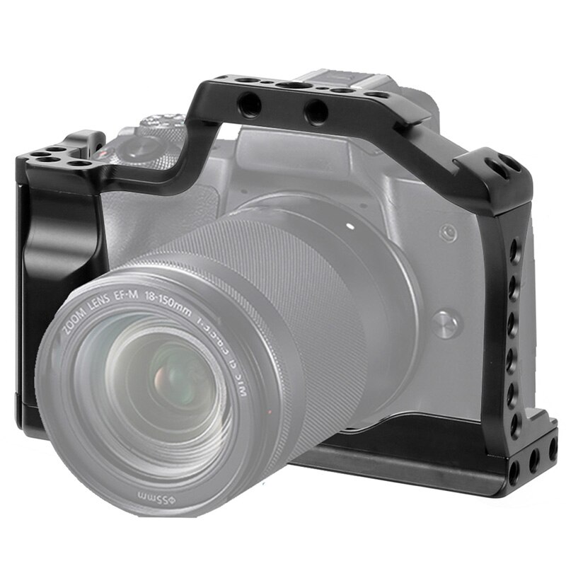 Di Alluminio di CNC Gabbia Fotocamera per Canon EOS M50 / M5 DLSR Cassa Fredda Shoe Mount di Espansione Della Copertura Quick-Rease piastra di Supporto