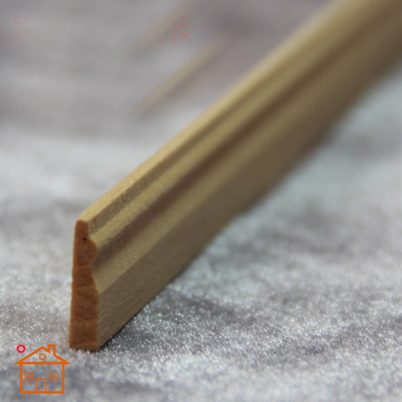 Baseboard Molding dollhouse miniature trim skirting board 1/12 scale DIY L60cm*1.5cm #B002