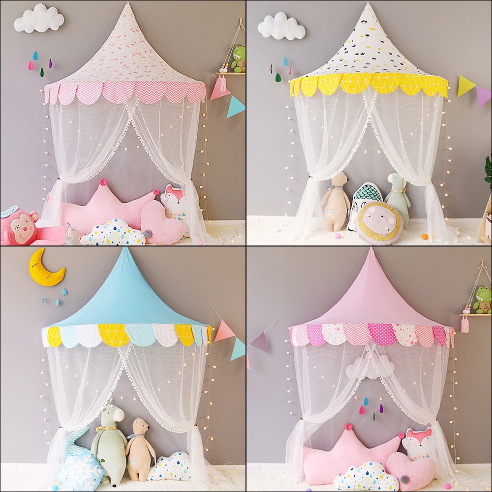 Child Cute Children's Room Kids Play Foldable Teepee Tipi Tent Game House Princess Prince Castle Palace Baby Cabin Toy Tent