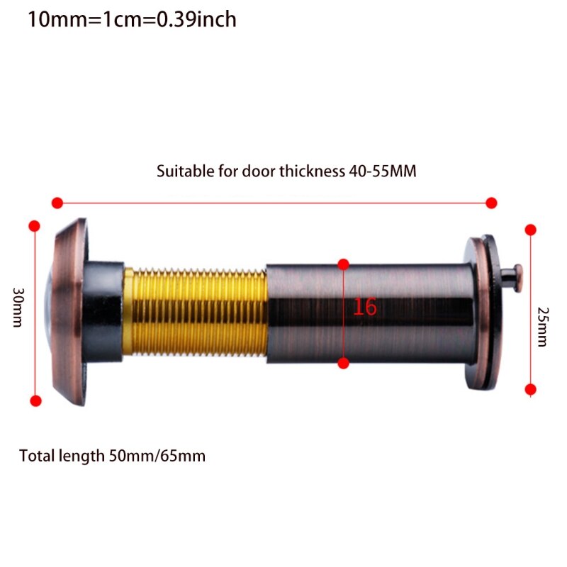Hidden Security Door Viewer Peephole for front Door with Privacy Cover Optical Glass Lens with Unobstructed View N1HF