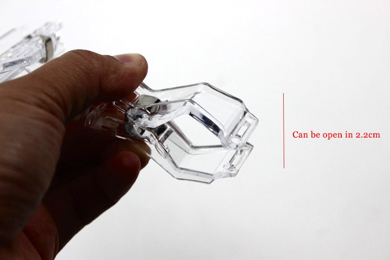 50PCS Merchandise Sign Clips Display Clip on Sign Holder Stand Rotatable Clear POP Clip on Sign Holders Price Tag Card Display