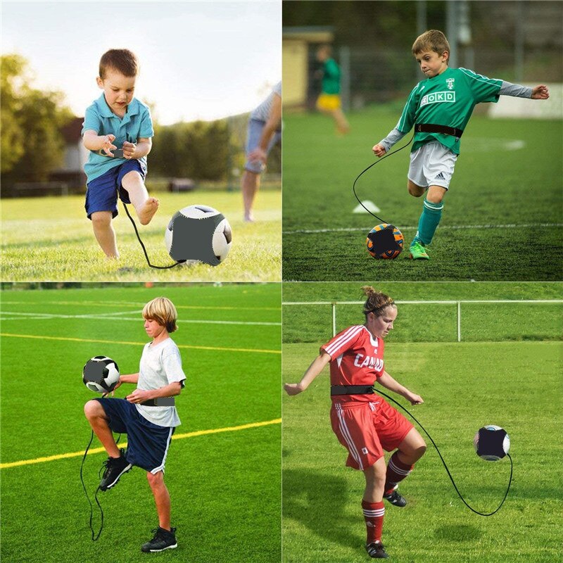 Football Training Belt Assisted Kicking Trainer Child Adult Ball Rebound