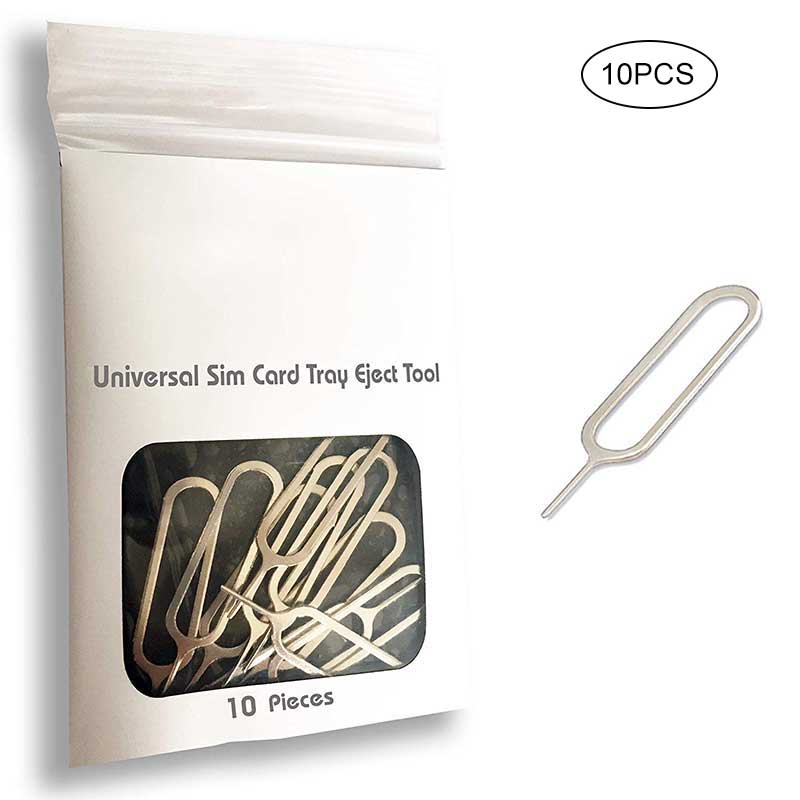 10pcs Slim Sim Card Tray Pin Eject Removal Tool Needle Opener Ejector Card Cutter Pin Opener Removal Tools for Most Smartphone