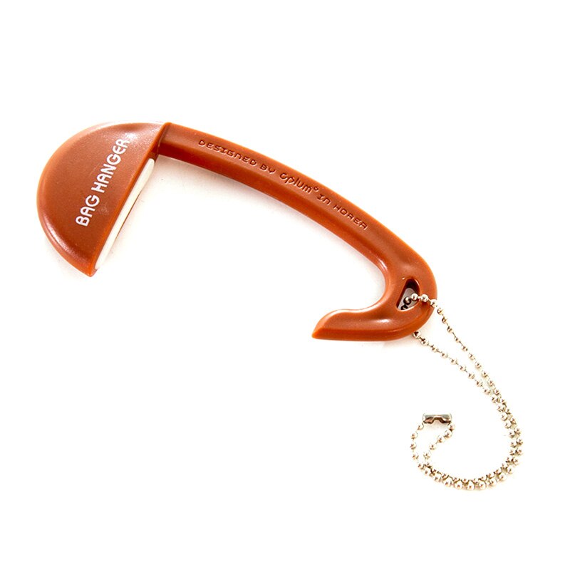 Crochet de suspension de sac multicolore, support de crochet de sac à main pliable Portable, Clip de suspension de bureau de Table, porte-monnaie, porte-parapluie pliant: Chocolat