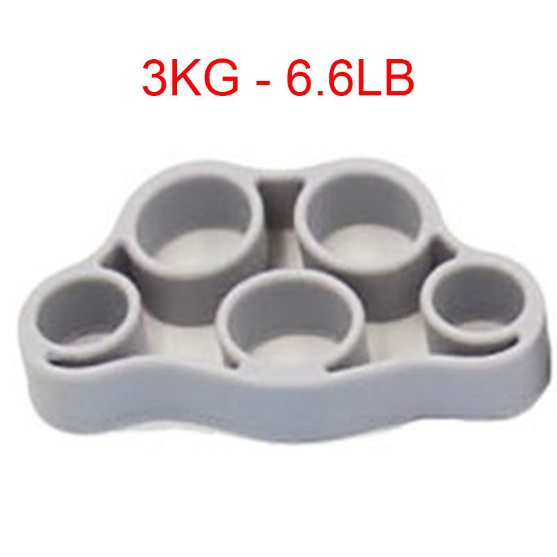 Hand Gripper Silicone Vinger Expander Oefening Handgreep Pols Sterkte Trainer Vinger Uitoefenaar Resistance Bands Fitness: Light Grey