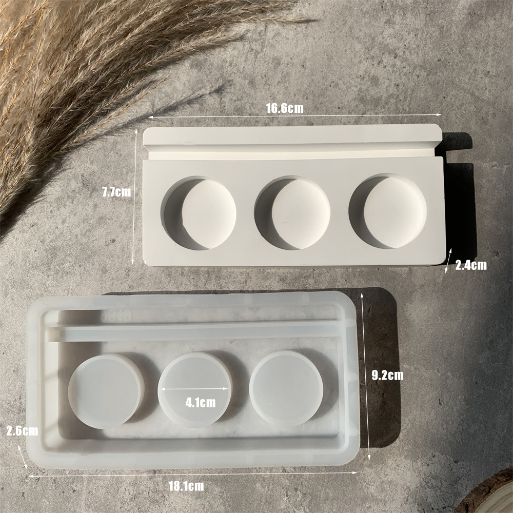 Molde de silicona para candelabro de flores, portavelas DIY para luz de té, molde de fundición de yeso y cemento, moldes artesanales de resina epoxi de girasol: Granate
