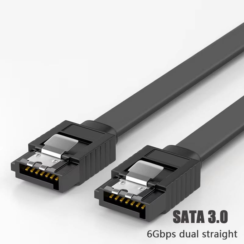Cable de datos para disco duro SATA 3.0 de alta velocidad, estado sólido, cable de datos serie, SATA flexible, transferencia rápida, 39 cm: Naranja