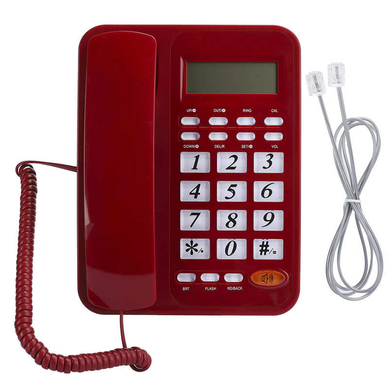 KX-T8005CID inglês escritório casa telefone fixo telefone equipamentos de comunicação vermelho