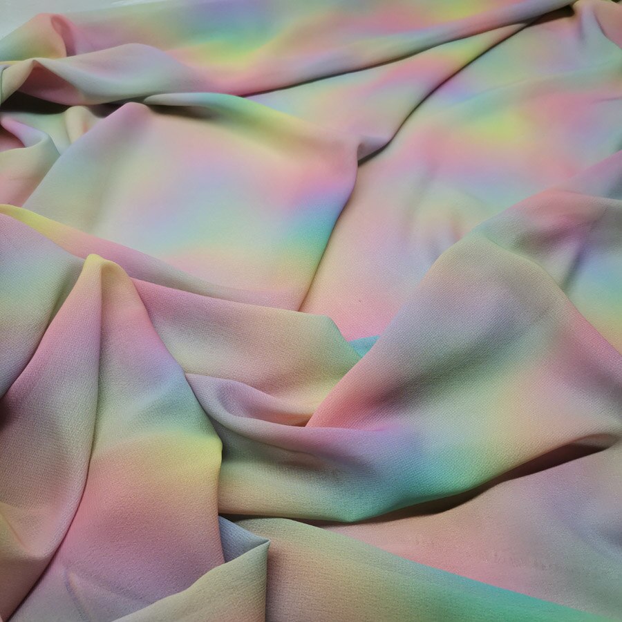 Dancing Dress Fabric 75D Dropping Dress Cosplay Fbric Weave Ombre Chiffon Material