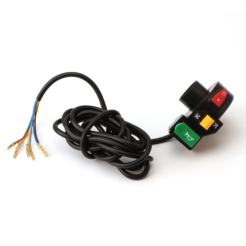 3 in 1 Motorcycle Switch Electric Bike Scooter ATV Quad Light Turn Signal Horn ON/OFF Button for 22mm Dia Handlebars