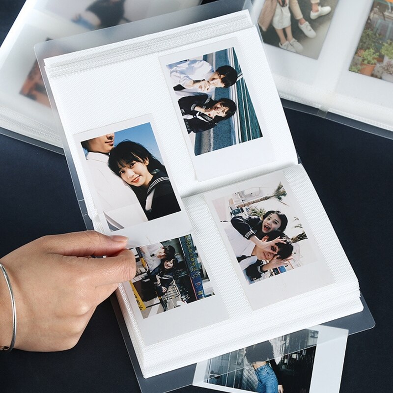 Mini Pockets Photo Album 3 Inch 80/120/220 Sheet Photo Small Card for Outdoor Traveling Train Ticket Name Card Albums